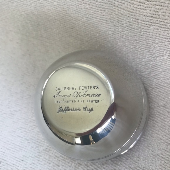 Salisbury Pewter Jefferson Cup Images of America in Box - Picture 2 of 7